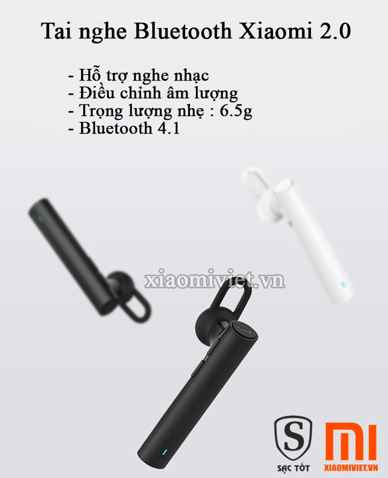 Tai nghe Bluetooth Xiaomi – Mi Bluetooth 2.0 Tai nghe Bluetooth Xiaomi – Mi Bluetooth 2.0