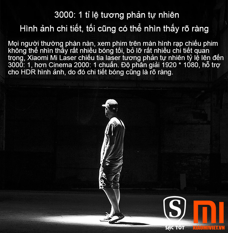 Máy Chiếu Xiaomi Laser Projector cho màu sắc rõ ràng 