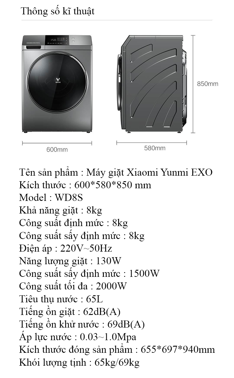 Máy giặt Xiaomi Yunmi EXO a