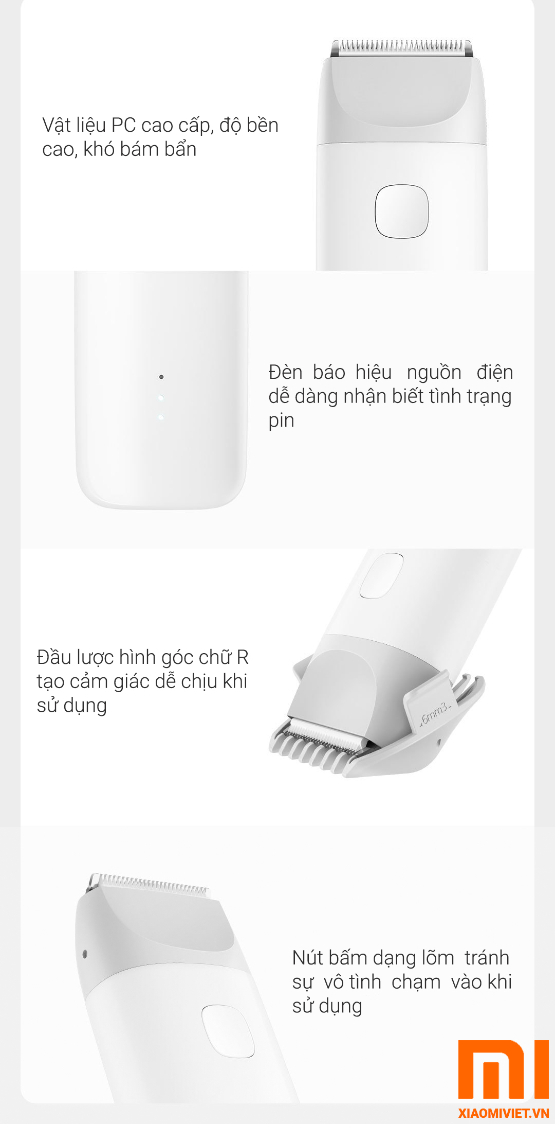 Tông Đơ Cắt Tóc Xiaomi Mitu 11