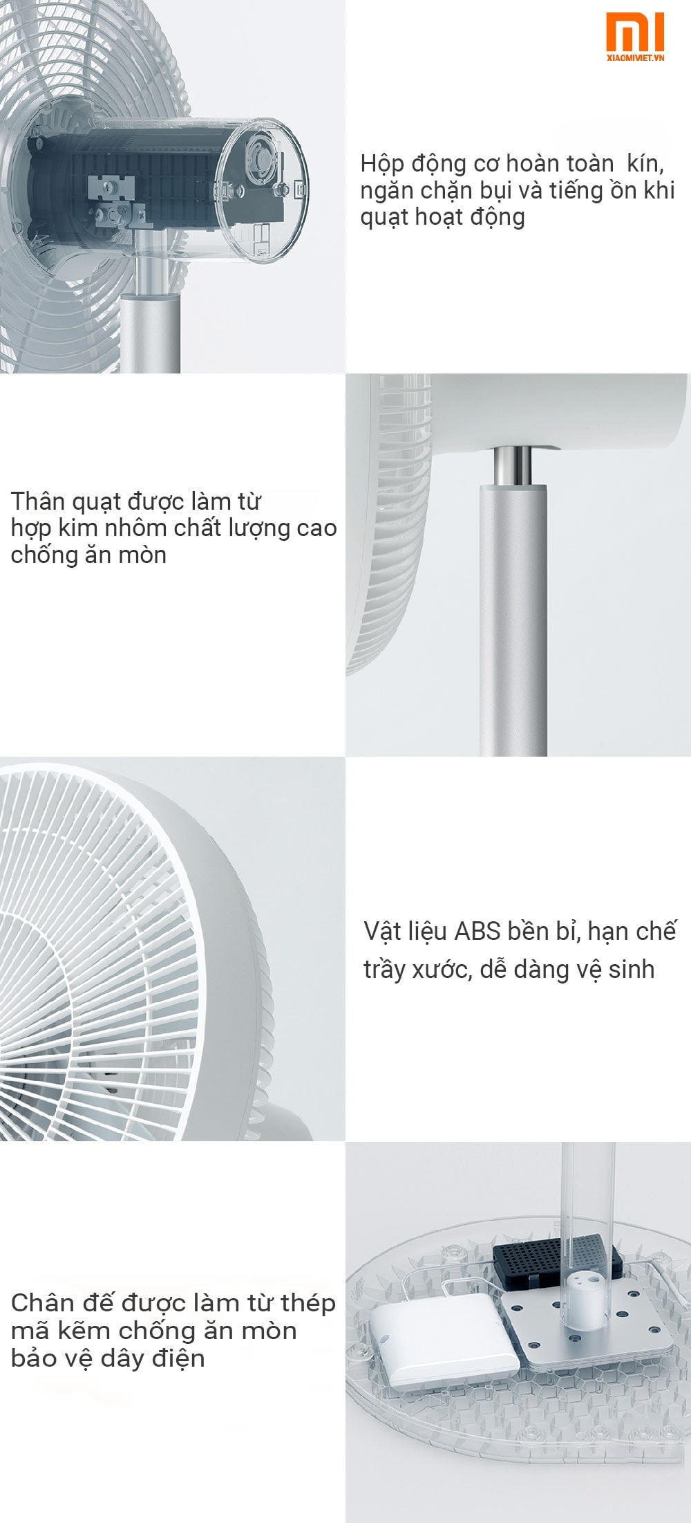 Quạt Điện Thông Minh Xiaomi Mi Smart Fan Gen 2s chi tiết sản phẩm