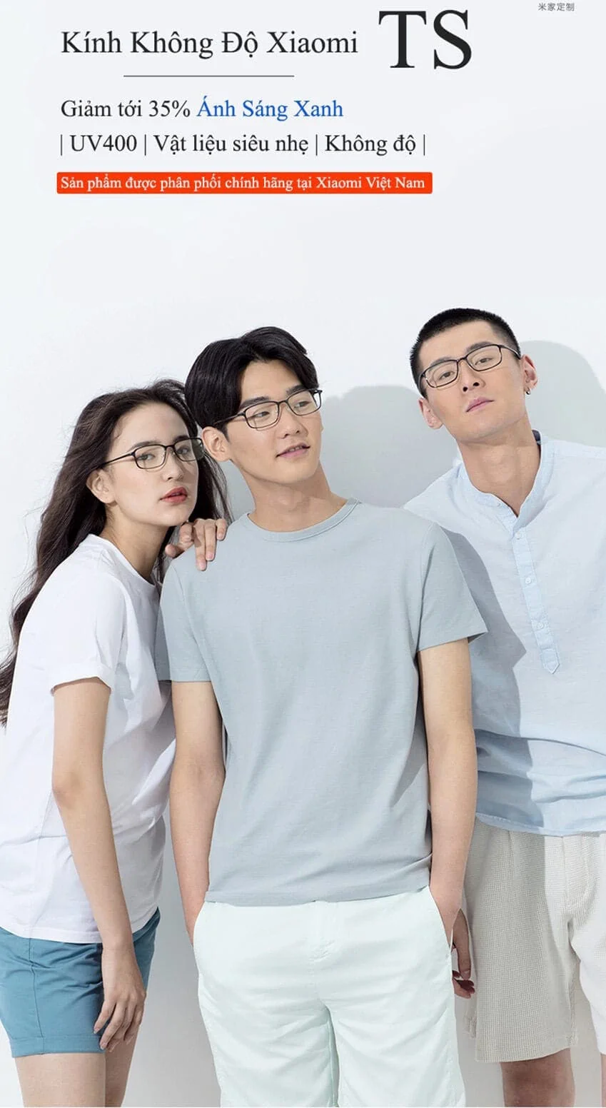 Kính Không Độ Xiaomi TS Turok Steinhardt Chặn Ánh Sáng Xanh