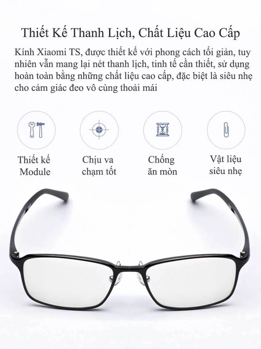 Kính Không Độ Xiaomi TS Turok Steinhardt Chặn Ánh Sáng Xanh