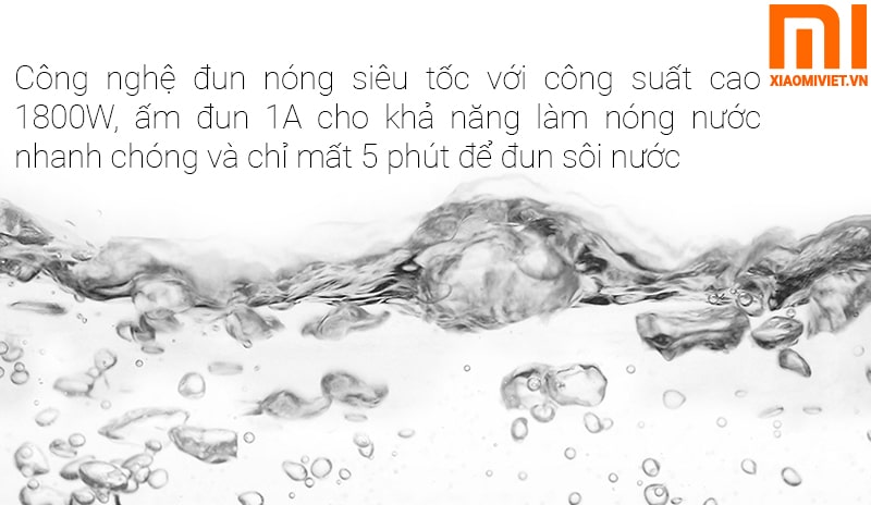 công suất đun lên đến 1800W