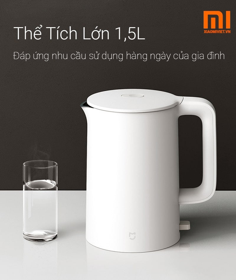 thể tích ấm đun mijia 1A lên đến 1,5L