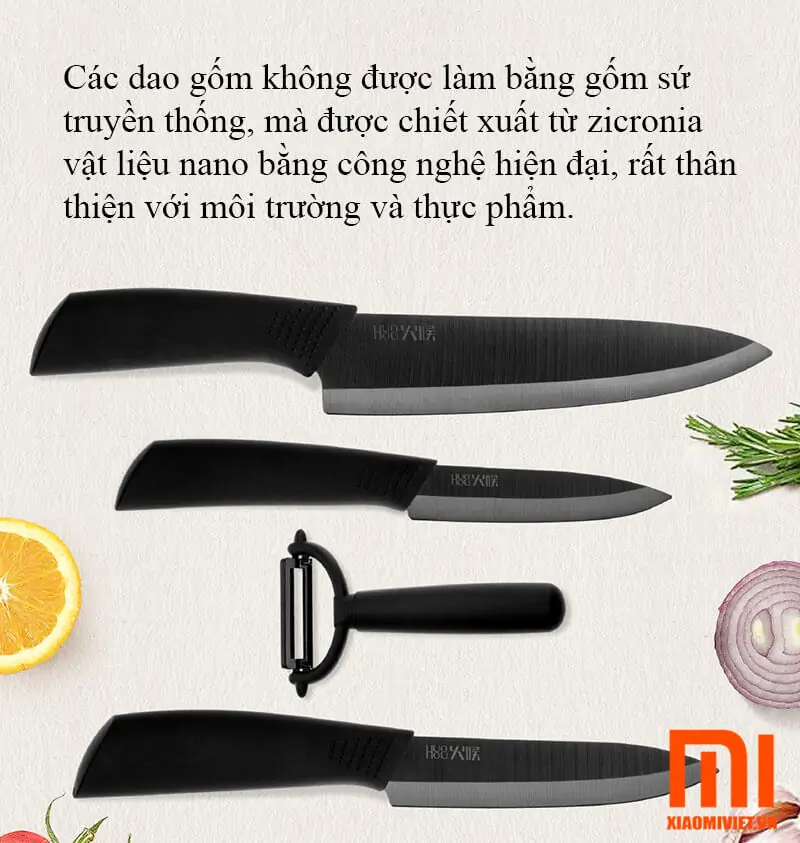 Bộ Dao Gốm Nano Xiaomi