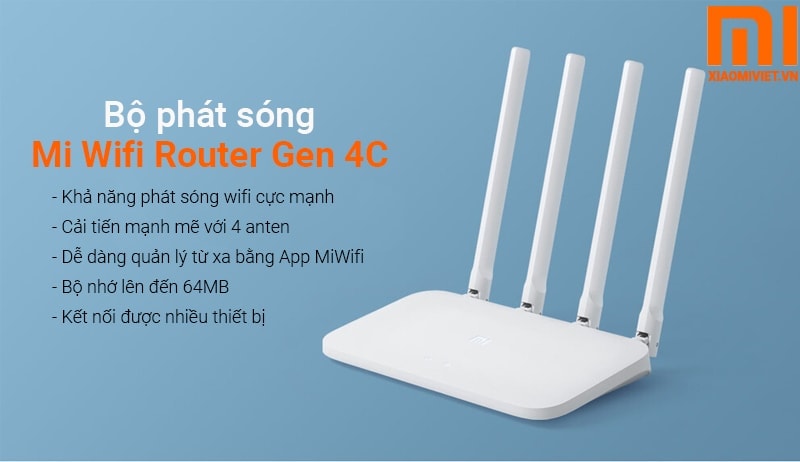 Bộ phát sóng Mi Wifi Router Gen 4C Bộ phát wifi Router Xiaomi 4C