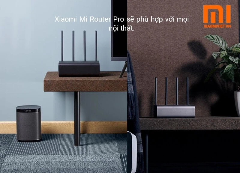Bộ Phát Sóng Router Xiaomi WiFi 3 PRO phù hợp với toàn bộ nội thất