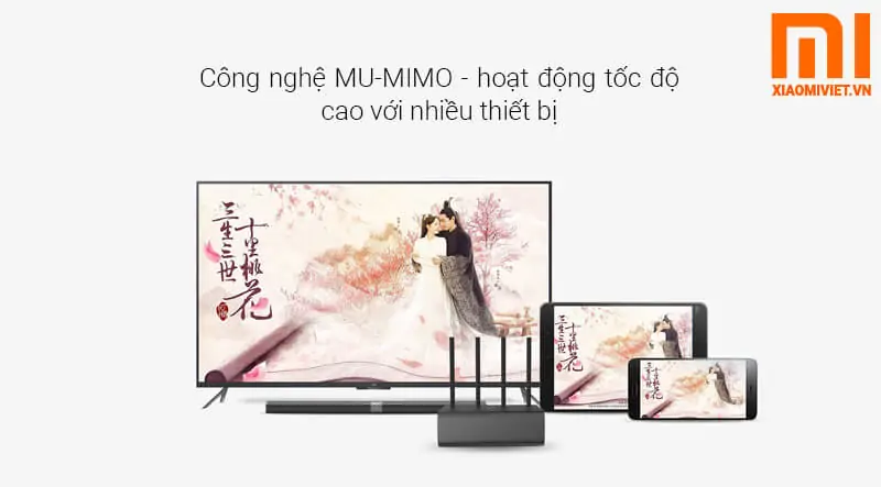 Bộ Phát Sóng Router Xiaomi WiFi 3 PRO Công nghệ MUMIMO hoạt động tốc độ cao với nhiều thiết bị