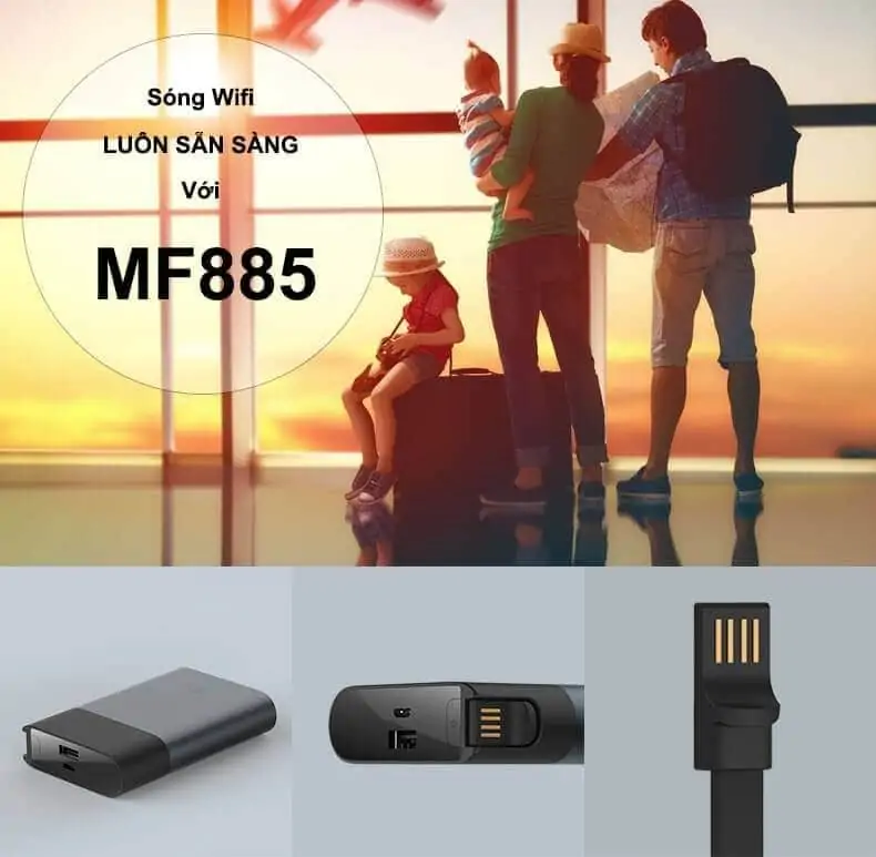 bộ phát sóng wifi 3g 4g ZMI WIFI MF855