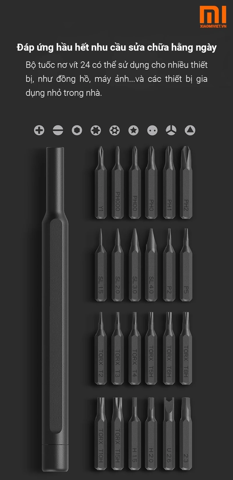 Bộ tuốc nơ vít đa năng Xiaomi Wiha