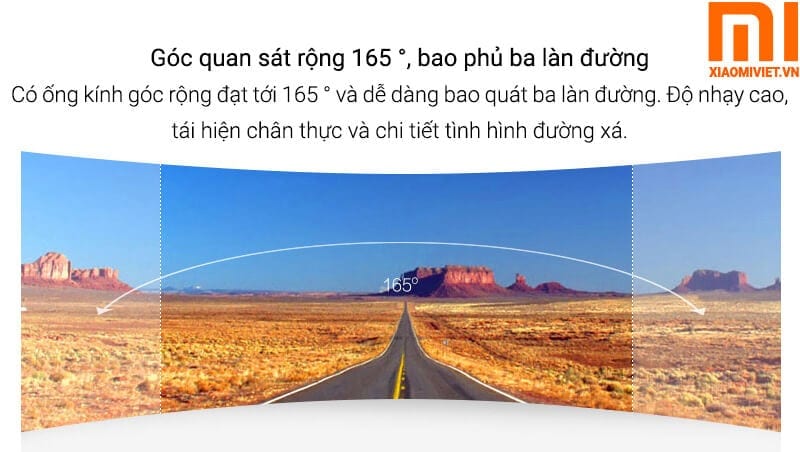 góc quay rộng bao quát 3 làn đường