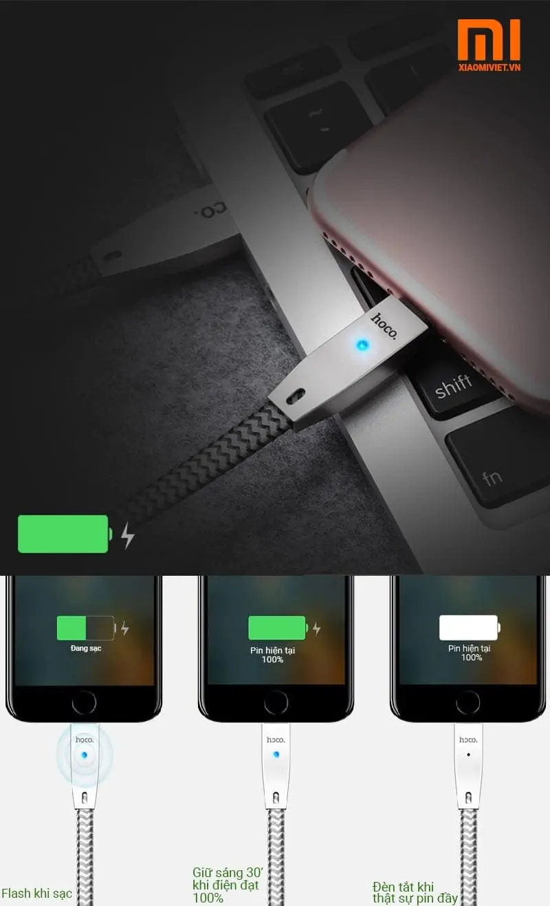Cáp Lightning Hoco U11