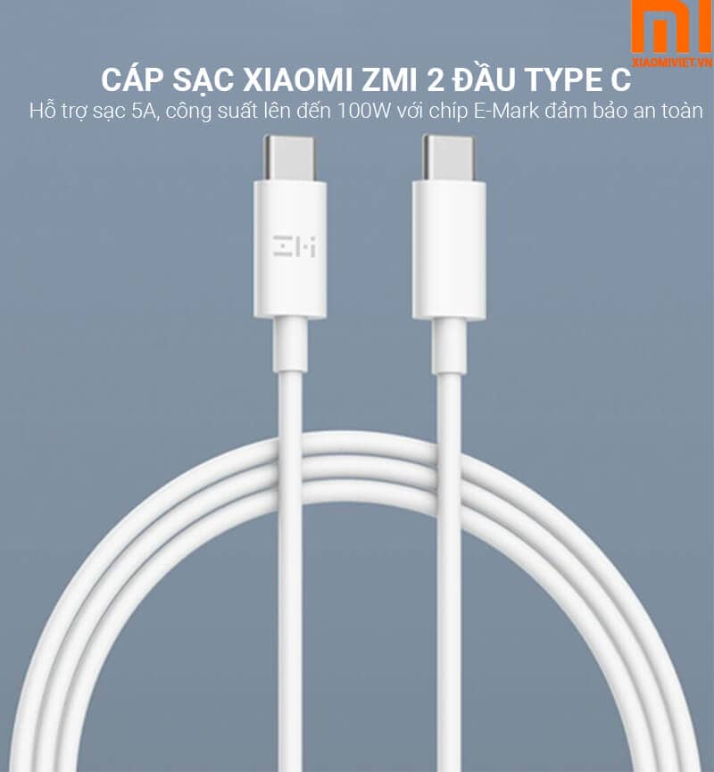 cáp sạc zmi hai đầu