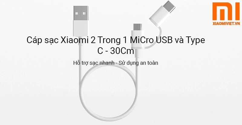 cáp sạc 2 trong 1