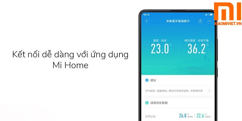 Kết nối dễ dàng với ứng dụng Mi Home