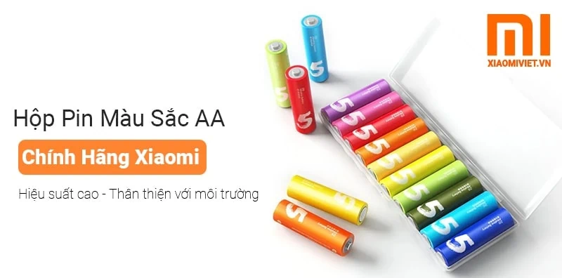 Hộp Pin Sắc Màu AA 10 viên trong 1 hộp