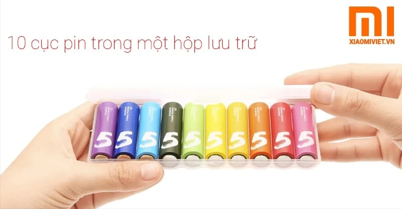 Hộp Pin Sắc Màu AA 10 viên trong 1 hộp