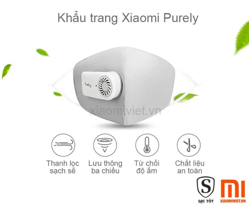 Khau trang thong minh xiaomi Purely