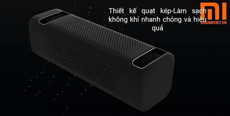 Thiết kế quạt kép Làm sạch không khí nhanh chóng và hiệu quả