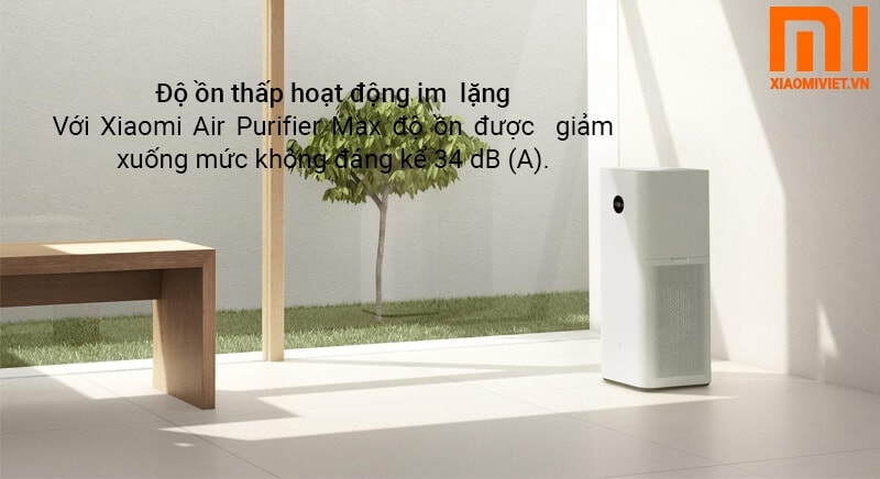 Xiaomi Air Purifier Max độ ồn được giảm xuống mức không đáng kể 34 dB