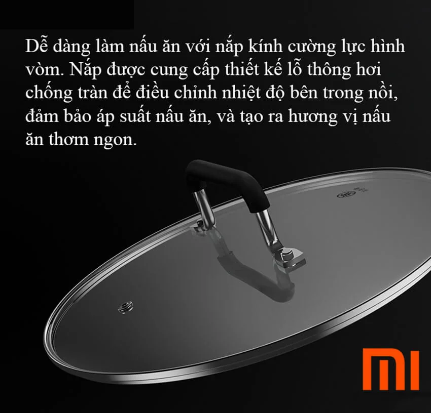 Nồi lẩu điện Xiaomi GJT02CM (Sử dụng được bếp từ) Nồi bếp từ Xiaomi GJT02CM