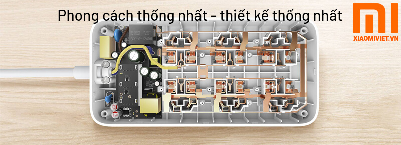 Ổ cắm điện Xiaomi 6 cổng và 3 cổng USB - NRB4025CN Vật liệu chất lượng đảm bảo an toàn và độ bền