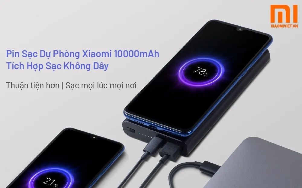 Pin Sạc Dự Phòng Không Dây Xiaomi PLM11ZM 10.000mAh
