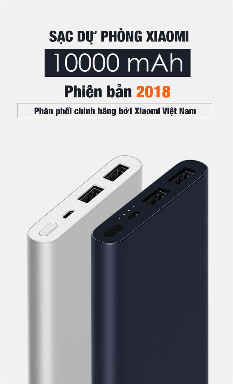 Sạc Dự Phòng Xiaomi 10000mAh Gen 2 Sạc Dự Phòng Xiaomi 10000mAh Gen 2
