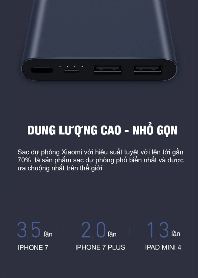sạc dự phòng xiaomi gen 2s 2018