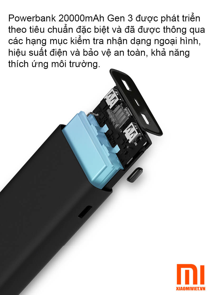 Pin Sạc Dự Phòng Xiaomi Mi Powerbank 20000mAh Gen 3 Sạc Dự Phòng Xiaomi Mi Powerbank 20000mAh Gen 3