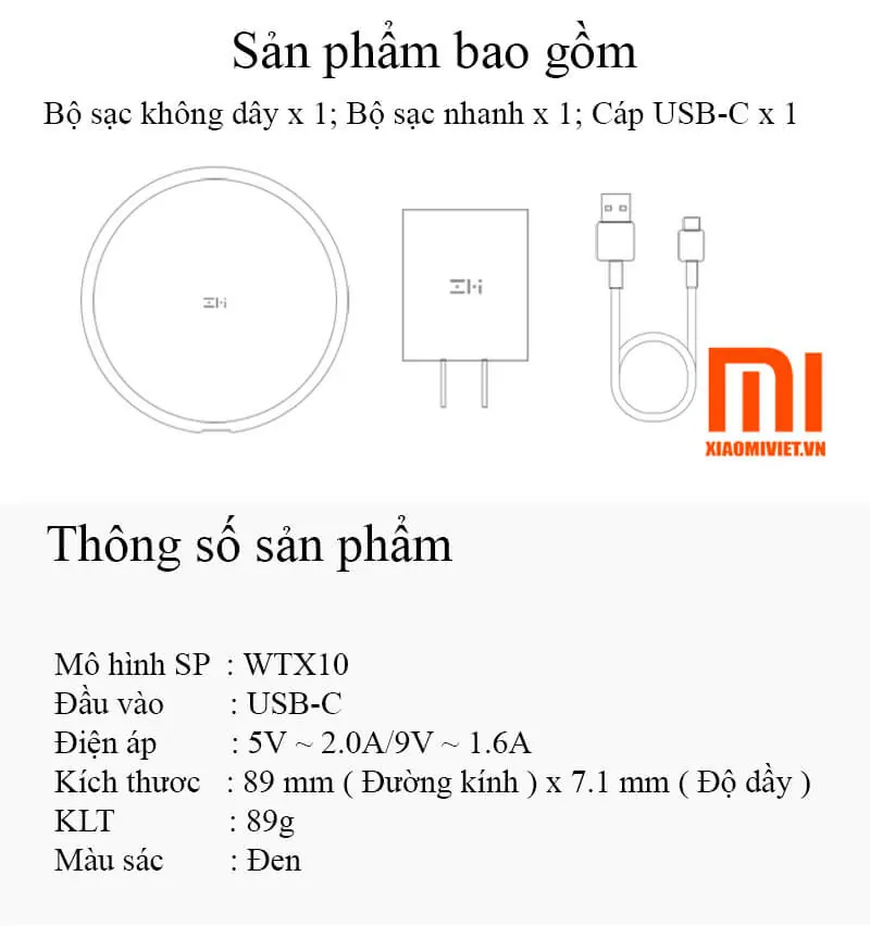 Sạc Không Dây Xiaomi ZMI WXT10