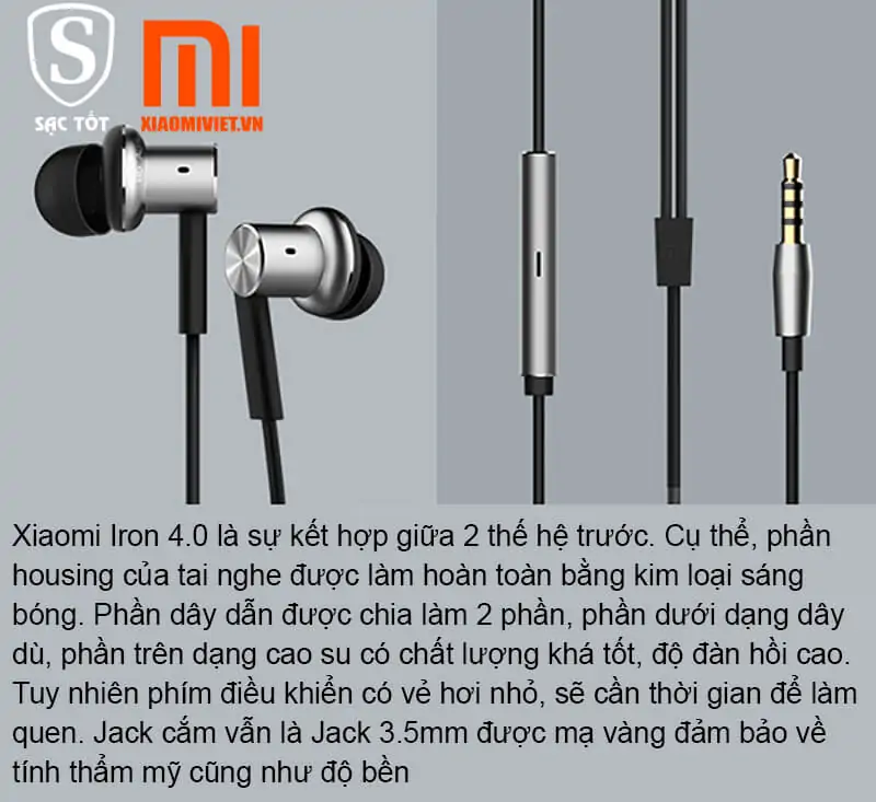 Tai Nghe Xiaomi Piston Iron 4.0 (HD Audio)