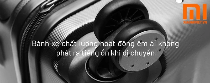 Vali Xiaomi 24-inch Bánh xe chất lượng hoạt động êm ái không phát ra tiếng ồn khi di chuyển
