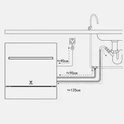 Máy rửa chén bát tự động Xiaomi Viomi VDW0801 (4)