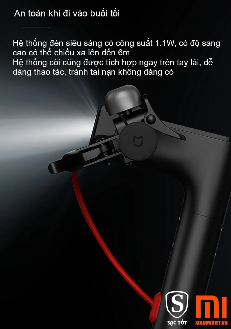 Đèn LED hoạt động tốt vào ban đêm với khả năng chiếu sáng 6m