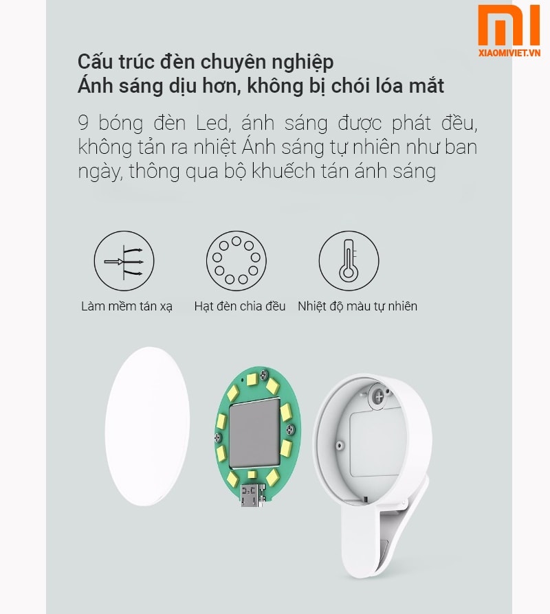 đèn Yuemi Bù Sáng Cho Streamer Xiaomi