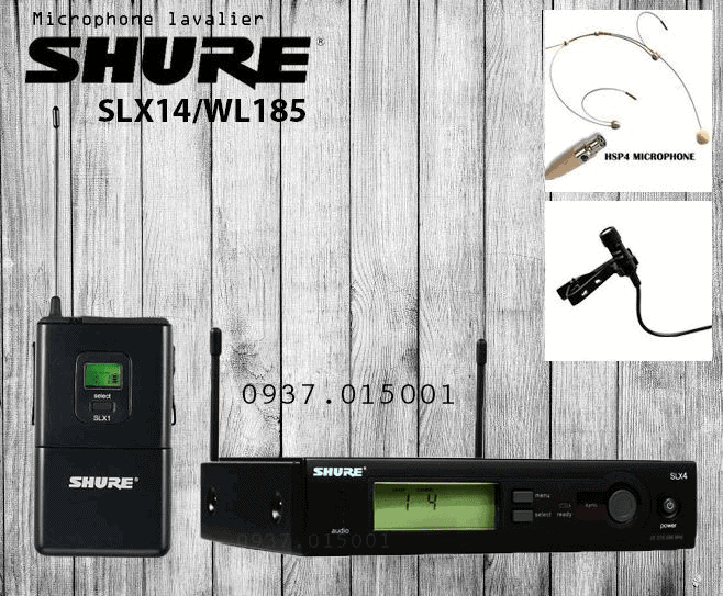 micro khong day shure SLX14 WL185