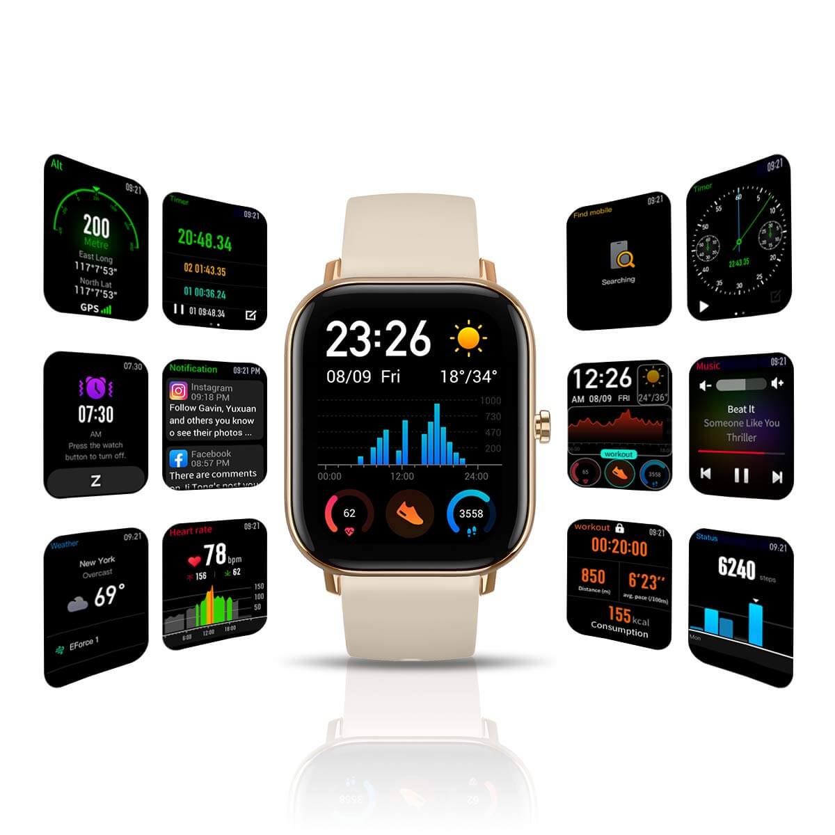 ĐỒNG HỒ THÔNG MINH AMAZFIT GTS dong ho amafit gts nhieu tinh nang vuot troi