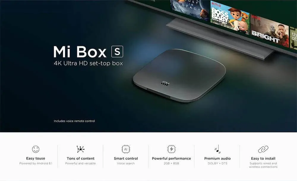 Tivi Box Xiaomi MDZ-22- AB/EU Đen (Black)