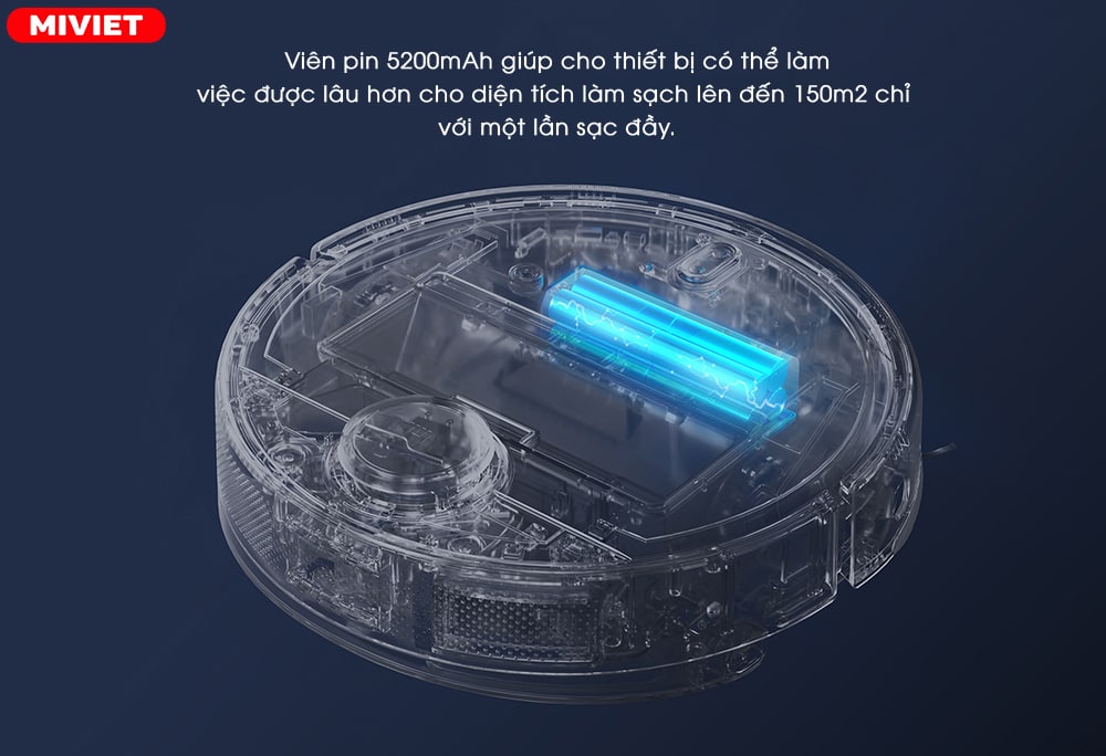 Robot hút bụi lau nhà Vacuum Mop 2 Pro - Bản Quốc Tế 2022 Dung lượng pin 5200mAh