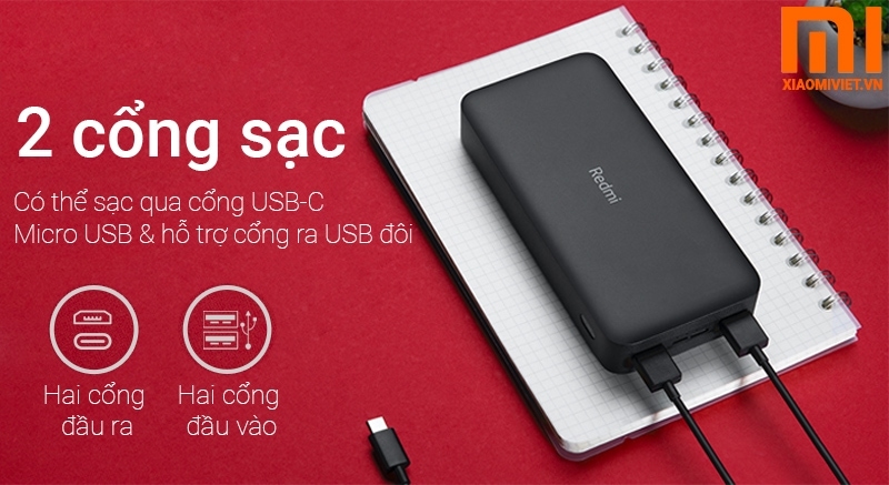 Pin sạc dự phòng Xiaomi Redmi 20000mAh PB200LZM Pin sạc dự phòng Xiaomi Redmi 20000mAh PB200LZM