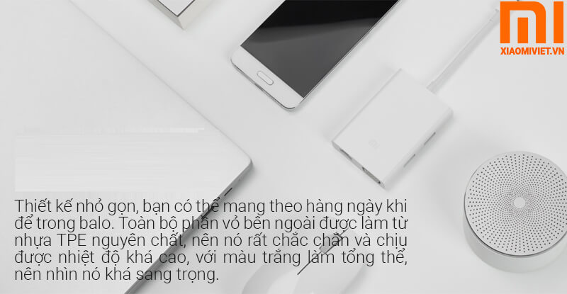 Bộ Chuyển Đổi Xiaomi chuyển USB Type C sang VGA - Ethernet