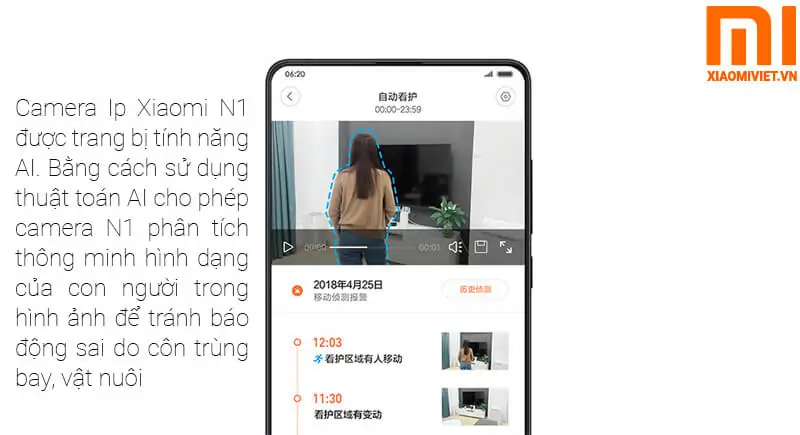Camera IP Ngoài Trời Xiaomi Xiaobai N1 Xoay 270 Độ
