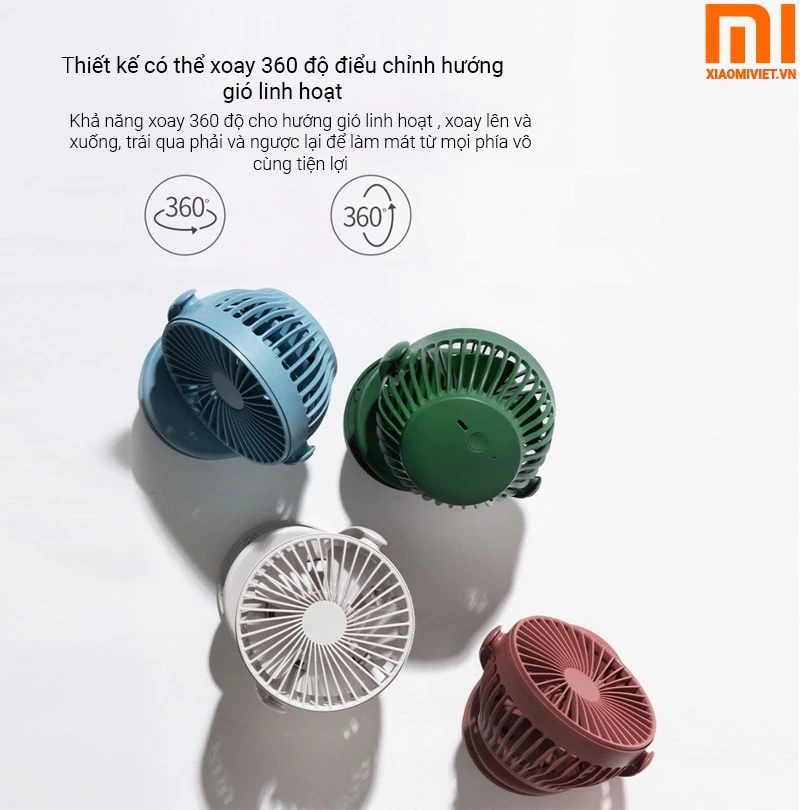 Quạt Điện Mini Xiaomi Xoay 360 Độ Solove F3