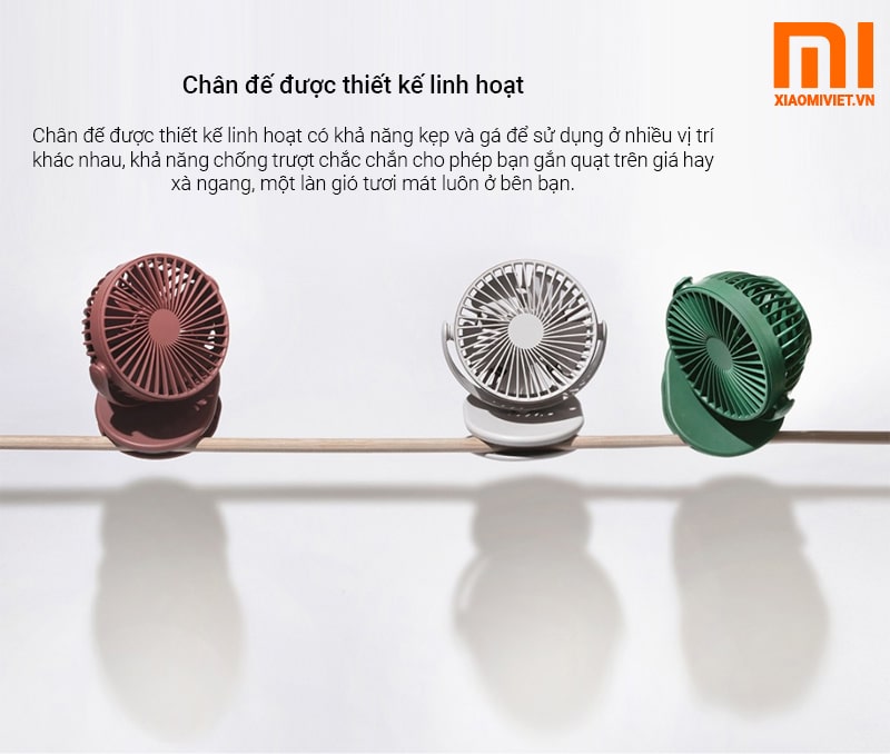 Quạt Điện Mini Xiaomi Xoay 360 Độ Solove F3