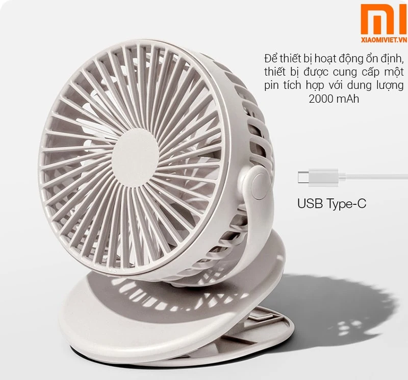 Quạt Điện Mini Xiaomi Xoay 360 Độ Solove F3