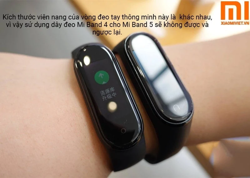 So Sánh Chi Tiết Vòng Tay Xiaomi Mi Band 4 và Mi Band 5 day deo mi band 5