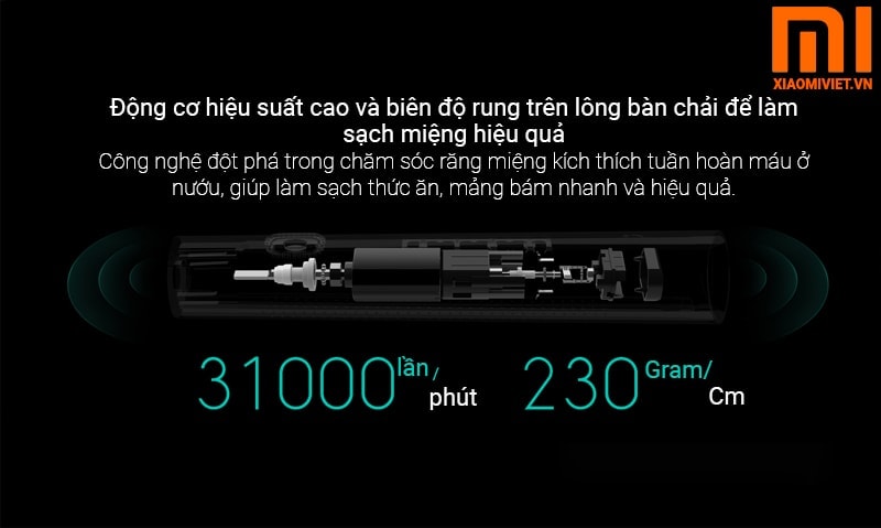 Bàn Chải Đánh Răng Điện Xiaomi Mi Electric động cơ hiệu suất cao đánh bay mảng bám