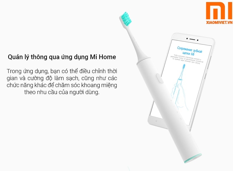 Bàn Chải Đánh Răng Điện Xiaomi Mi Electric quản lý thông qua ứng dụng mihome